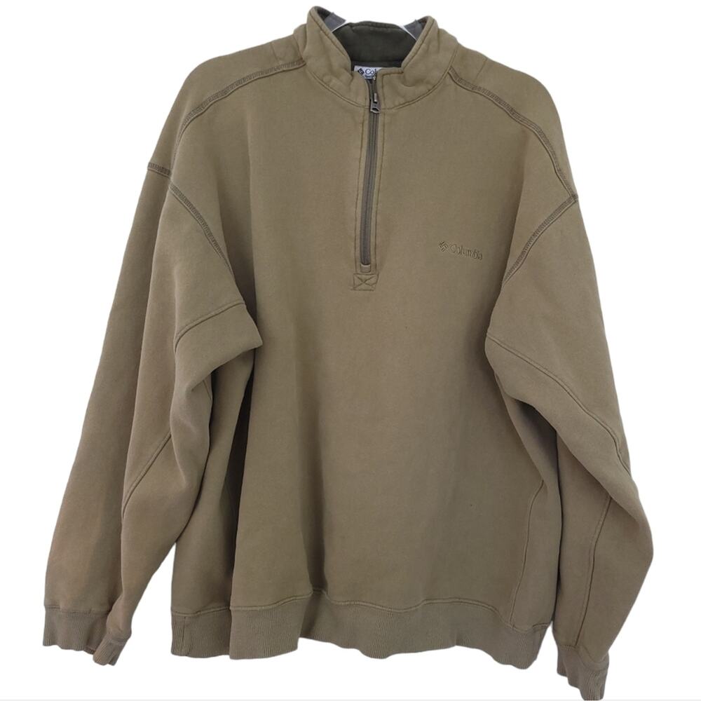 Columbia Quarter Zip Sweatshirt XXL Men Long Sleeve Outdoors Hiking Shirt